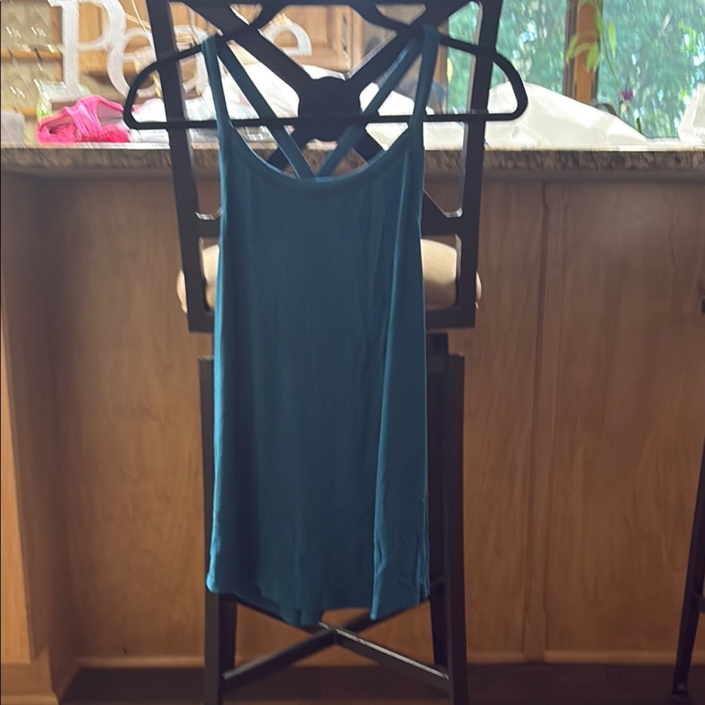 ZYIA Blue Sleeveless Backless Tank Top